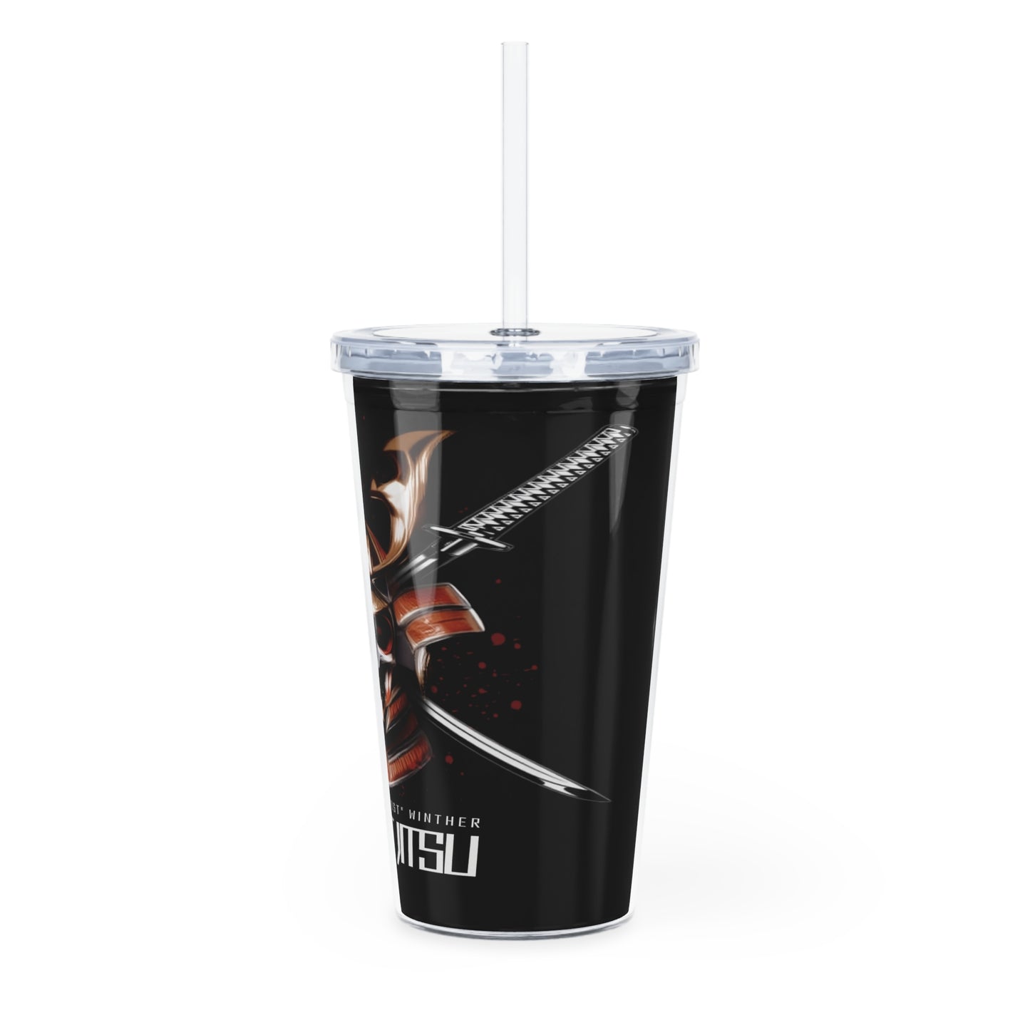 Ghost Jitsu Plastic Tumbler with Straw