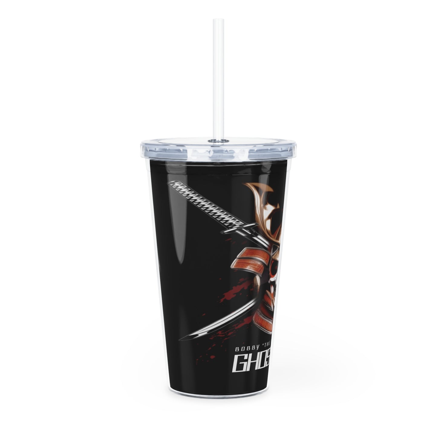 Ghost Jitsu Plastic Tumbler with Straw
