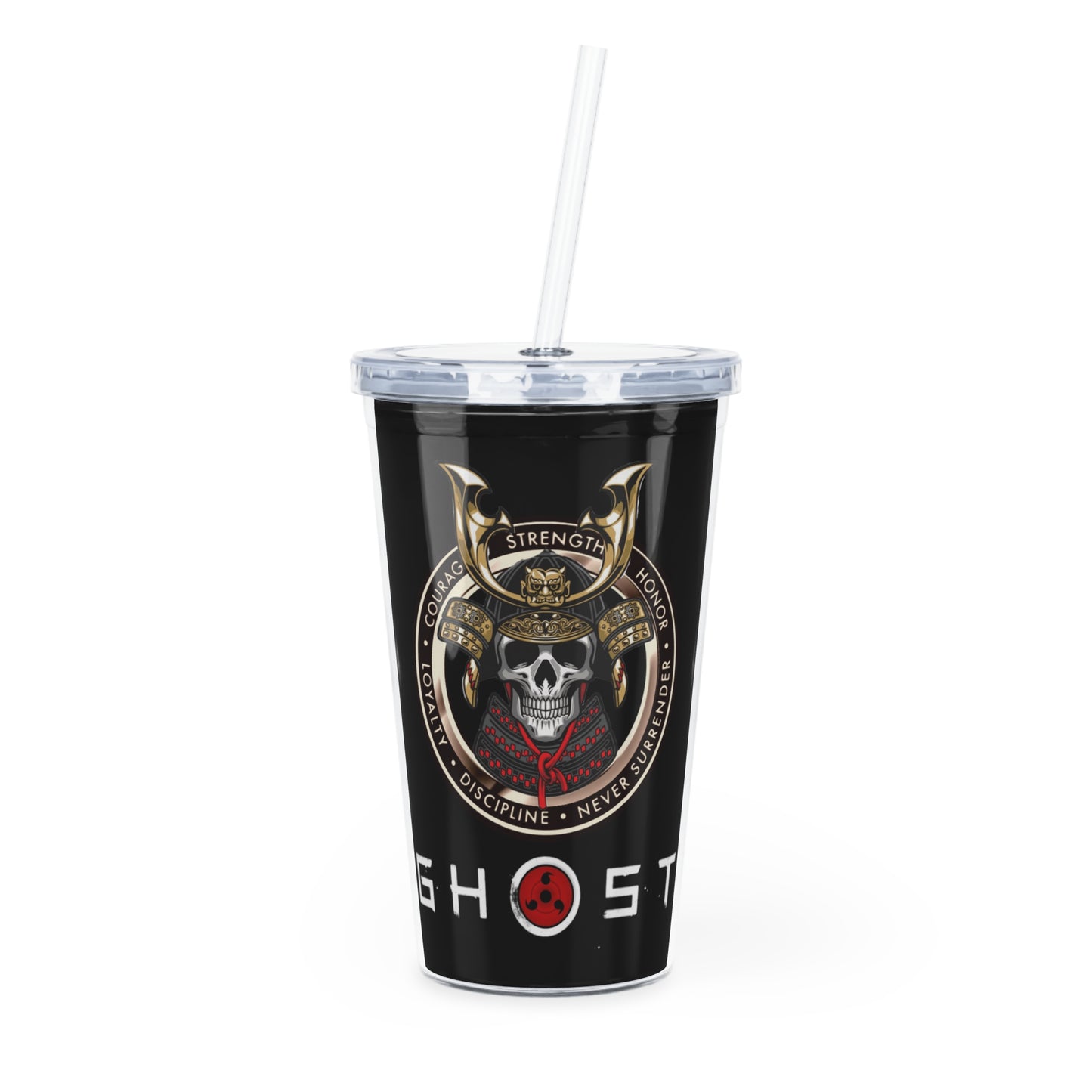 Original Ghost Plastic Tumbler with Straw