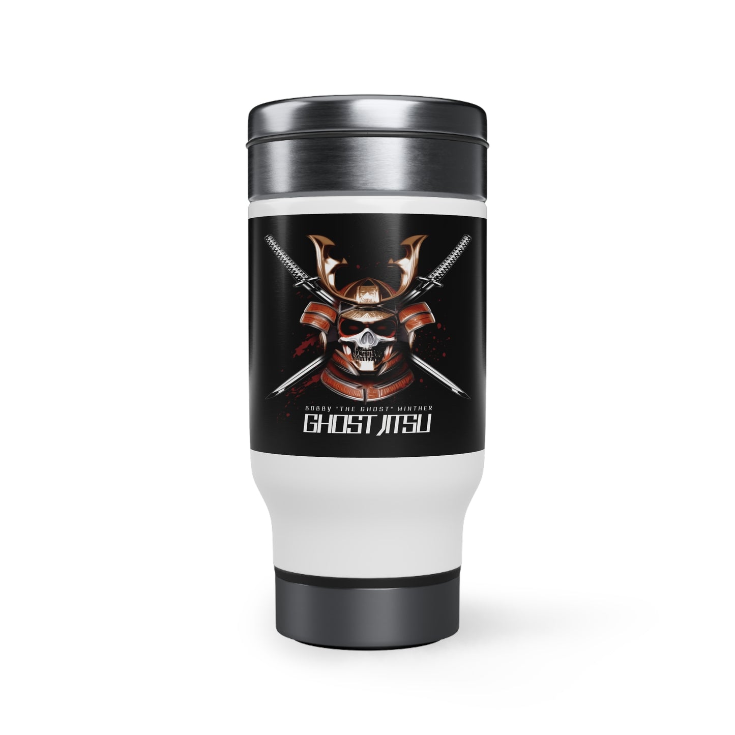 Ghost Jitsu Travel Mug with Handle