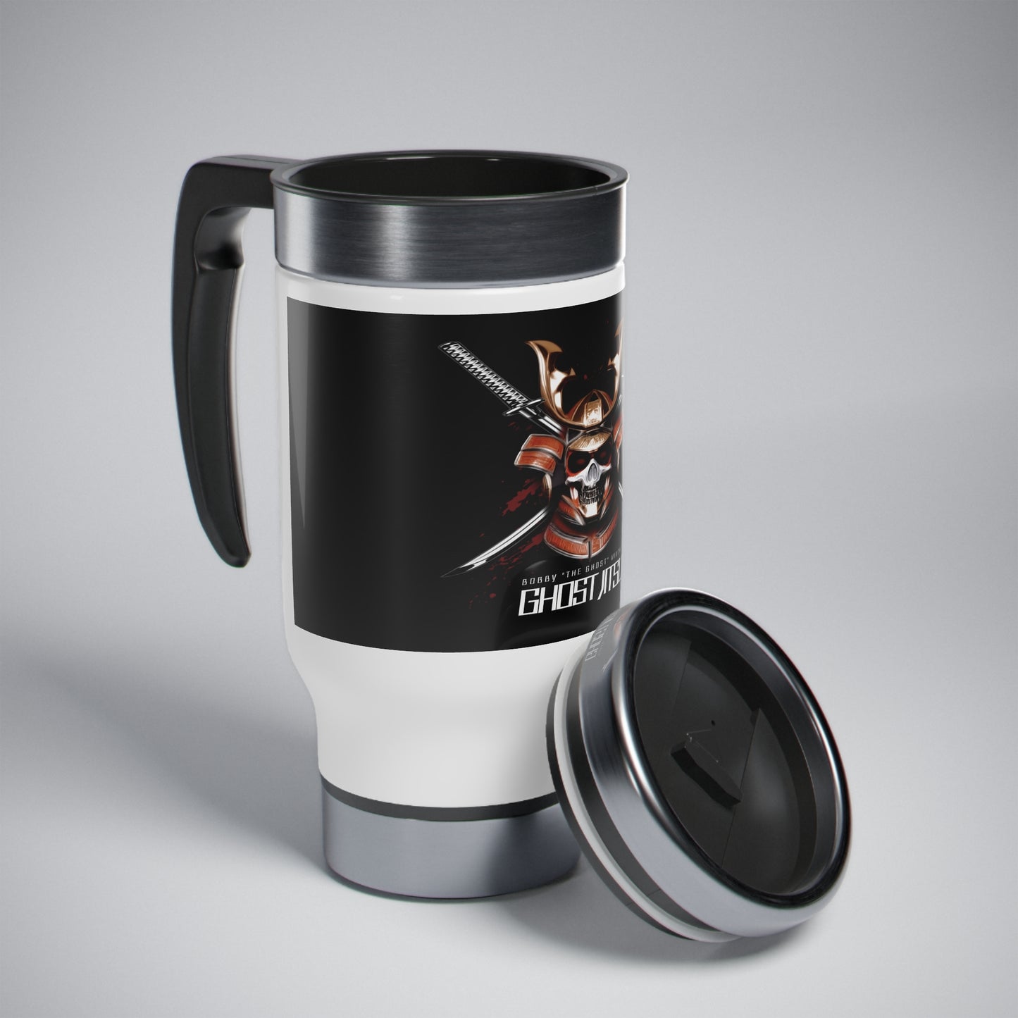 Ghost Jitsu Travel Mug with Handle