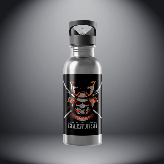 Ghost Jitsu Stainless Steel Water Bottle with Straw